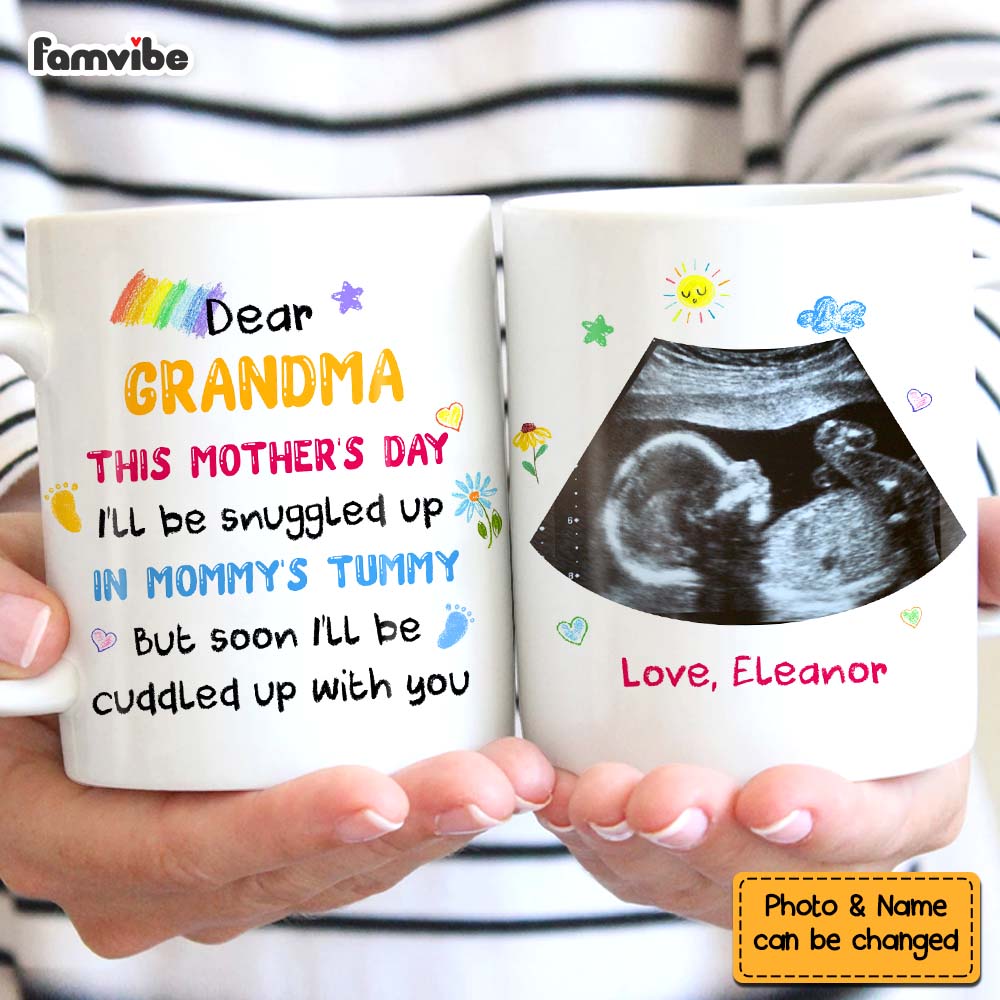 Personalized Baby Ultrasound Mom Grandma First Mother's Day Mug 32508 Primary Mockup