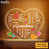 Personalized Gift For Grandma Word Art Heart Plaque LED Lamp Night Light 32534 1