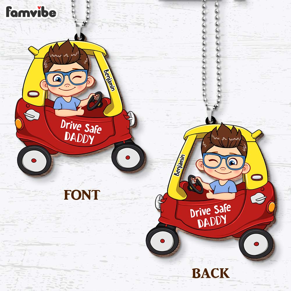 Personalized Gift for Dad Drive Safe Ornament 32548 Primary Mockup