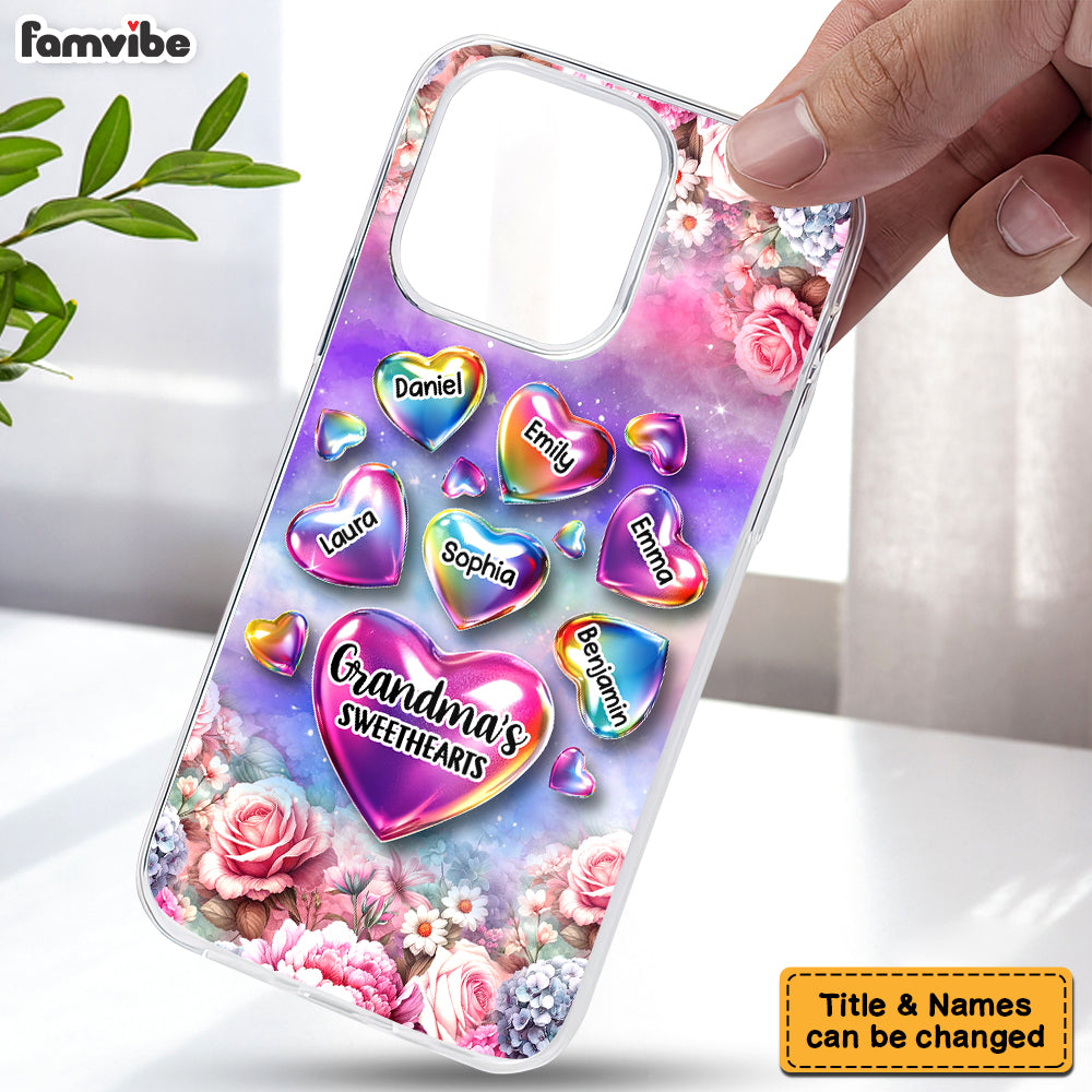 Personalized Grandma's Sweethearts Clear Phone Case 32732 Primary Mockup