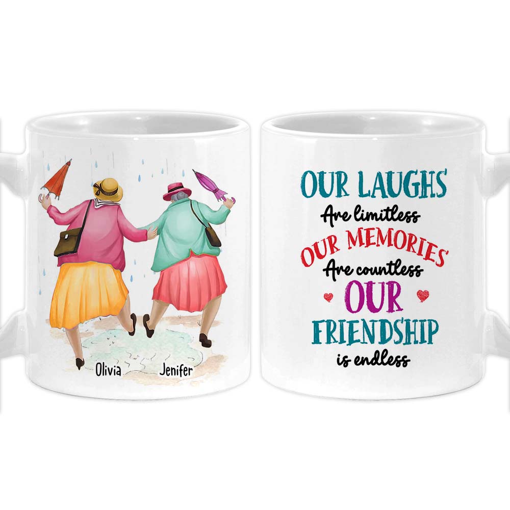 Personalized Gift for Friends limitless laughs Mug 32893 Primary Mockup