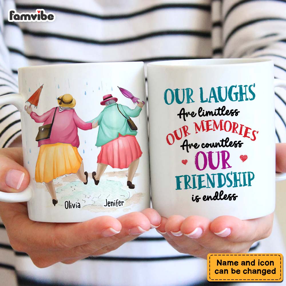 Personalized Gift for Friends limitless laughs Mug 32893 Primary Mockup