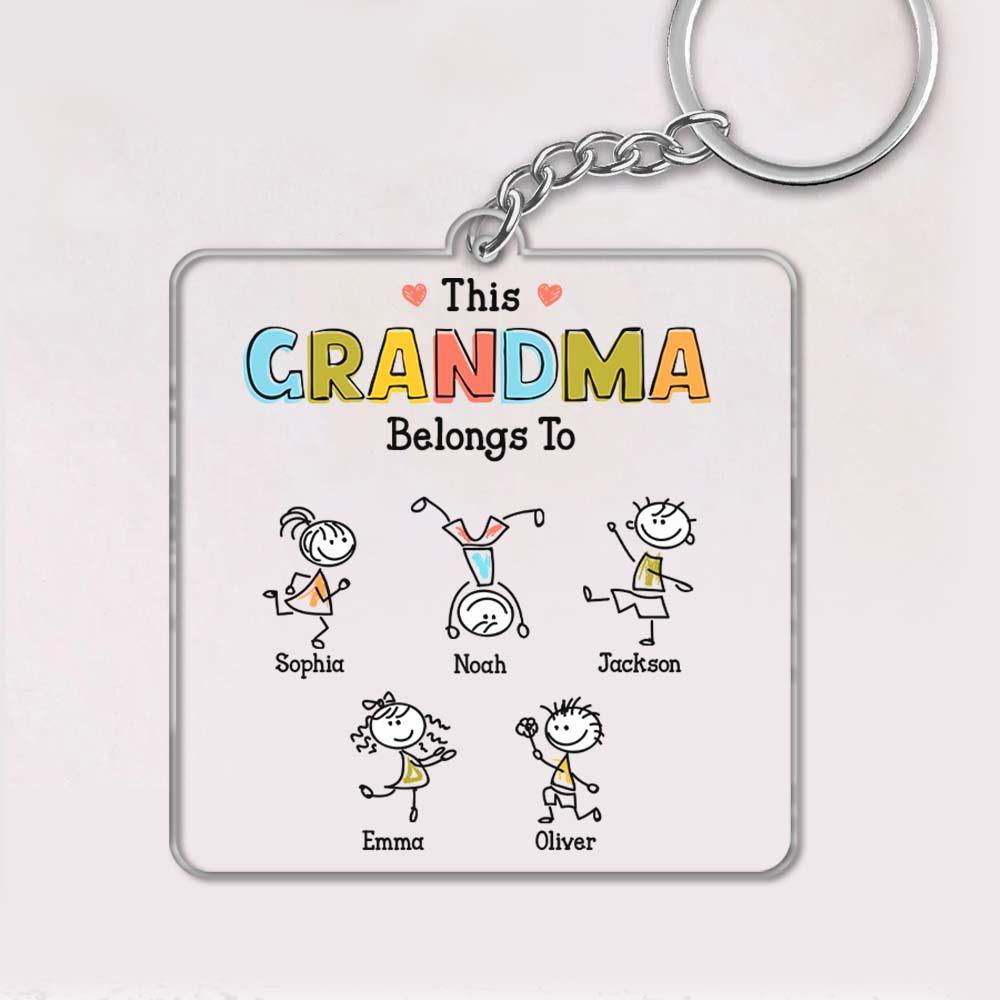 Personalized Gift For Grandma Belongs To Acrylic Keychain 33056 Primary Mockup