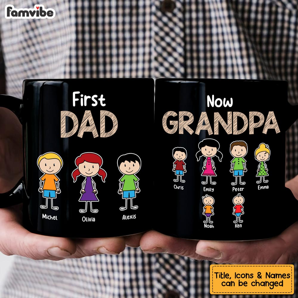 Personalized Gift For Grandpa First Now Mug 33133 Primary Mockup