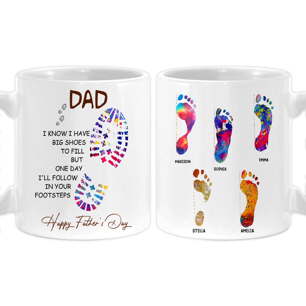 Personalized Gift For Dad Footprints Mug 33166 Primary Mockup