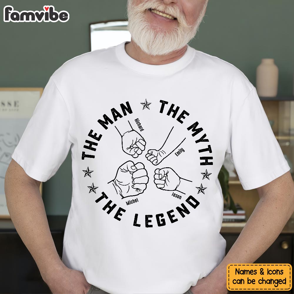 Personalized Gift For Dad Grandpa The Man The Myth The Legend Shirt Hoodie Sweatshirt 33194 Primary Mockup