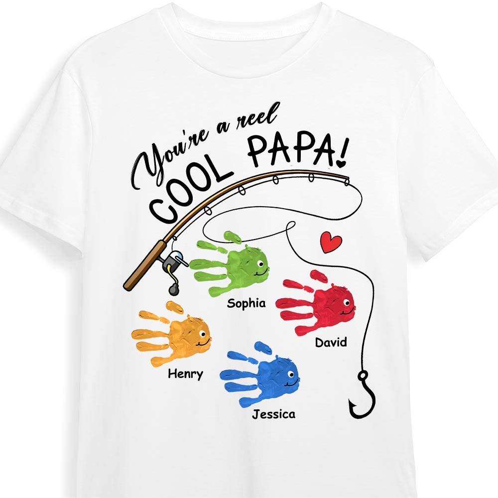 Personalized Reel Cool Papa Hands Down Shirt Hoodie Sweatshirt 33274 Primary Mockup