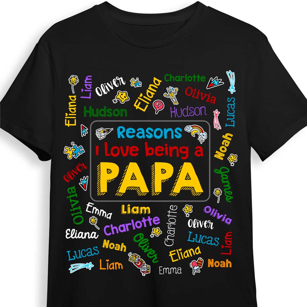 Personalized Gift for Grandpa Kids Name Word Art Shirt Hoodie Sweatshirt 33279 Primary Mockup