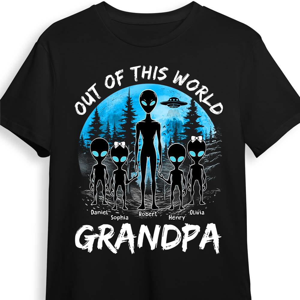 Personalized Gift for Grandpa Out Of This World Shirt Hoodie Sweatshirt 33284 Primary Mockup