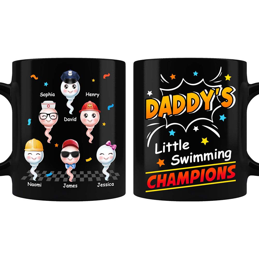 Personalized For Daddy Little Swimming Champions Mug 33288 Primary Mockup
