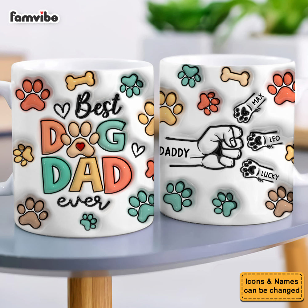Personalized Gift For Dog Dad 3D Inflated Mug 33322 Primary Mockup