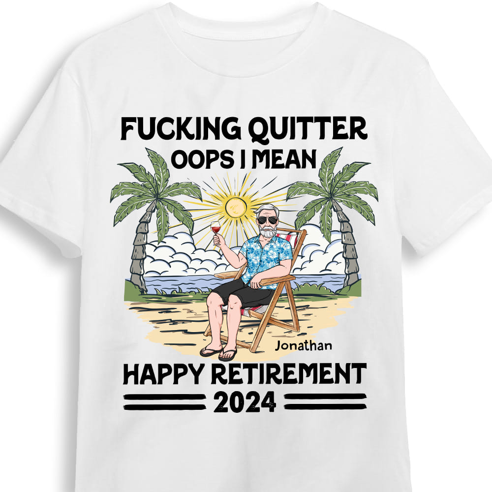 Personalized For Dad Oops I Mean Happy Retirement Shirt 33382 Primary Mockup