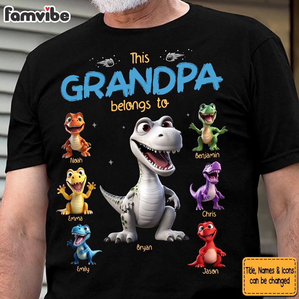 Personalized Gift For Grandpa Dinosaur Funny Shirt Hoodie Sweatshirt 33389 Primary Mockup