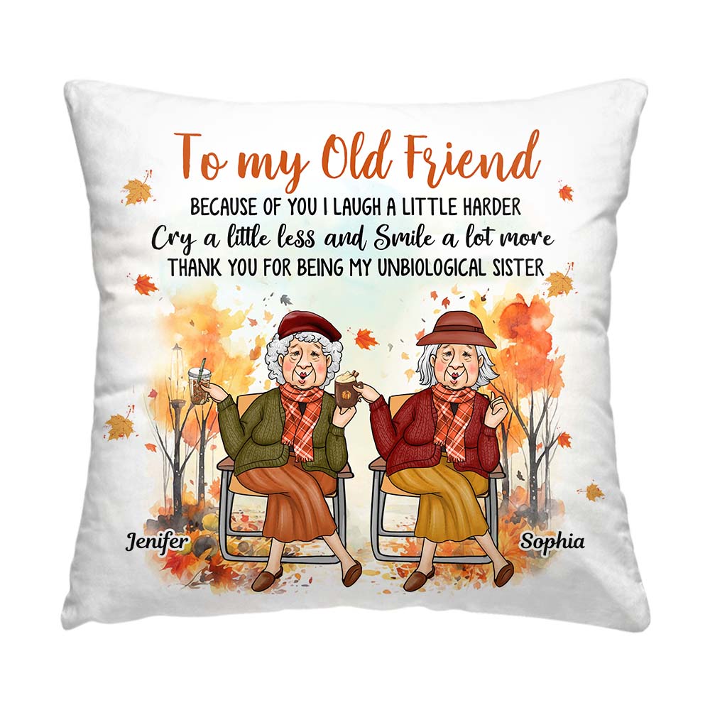Personalized Gift To My Old Friend Autumn Pillow 33427 Primary Mockup
