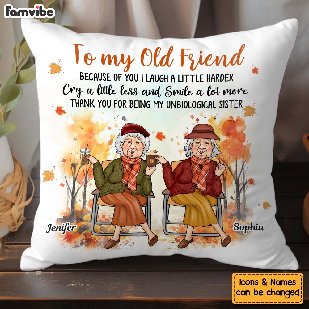 Personalized Gift To My Old Friend Autumn Pillow 33427 Primary Mockup