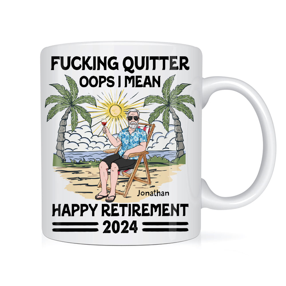Personalized For Dad Oops I Mean Happy Retirement Mug 33457 Primary Mockup