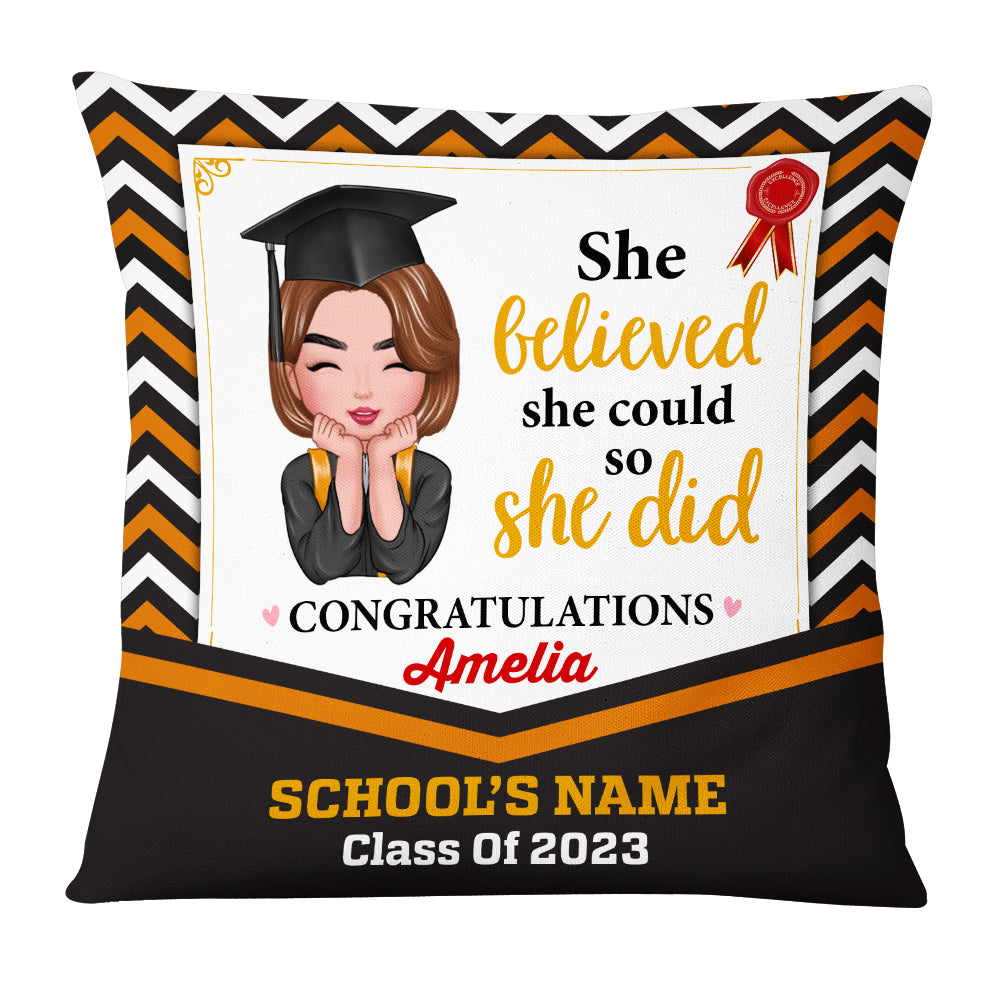 Personalized Graduation Girl Pillow AP141 23O53
