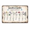 Personalized Grandma's Garden Metal Sign DB1110 30O58 1