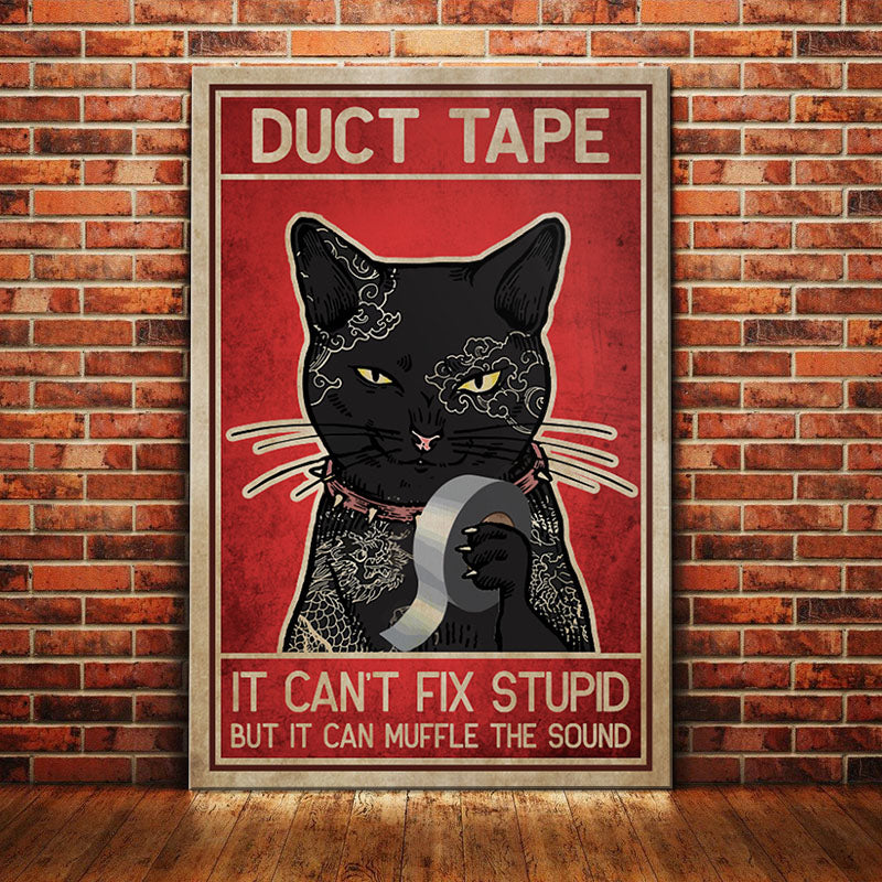 Black Cat Duct Tape Canvas MY116 81O58