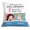 Personalized Cotton Anniversary Sleep Couple Pillow JL184 32O28 1