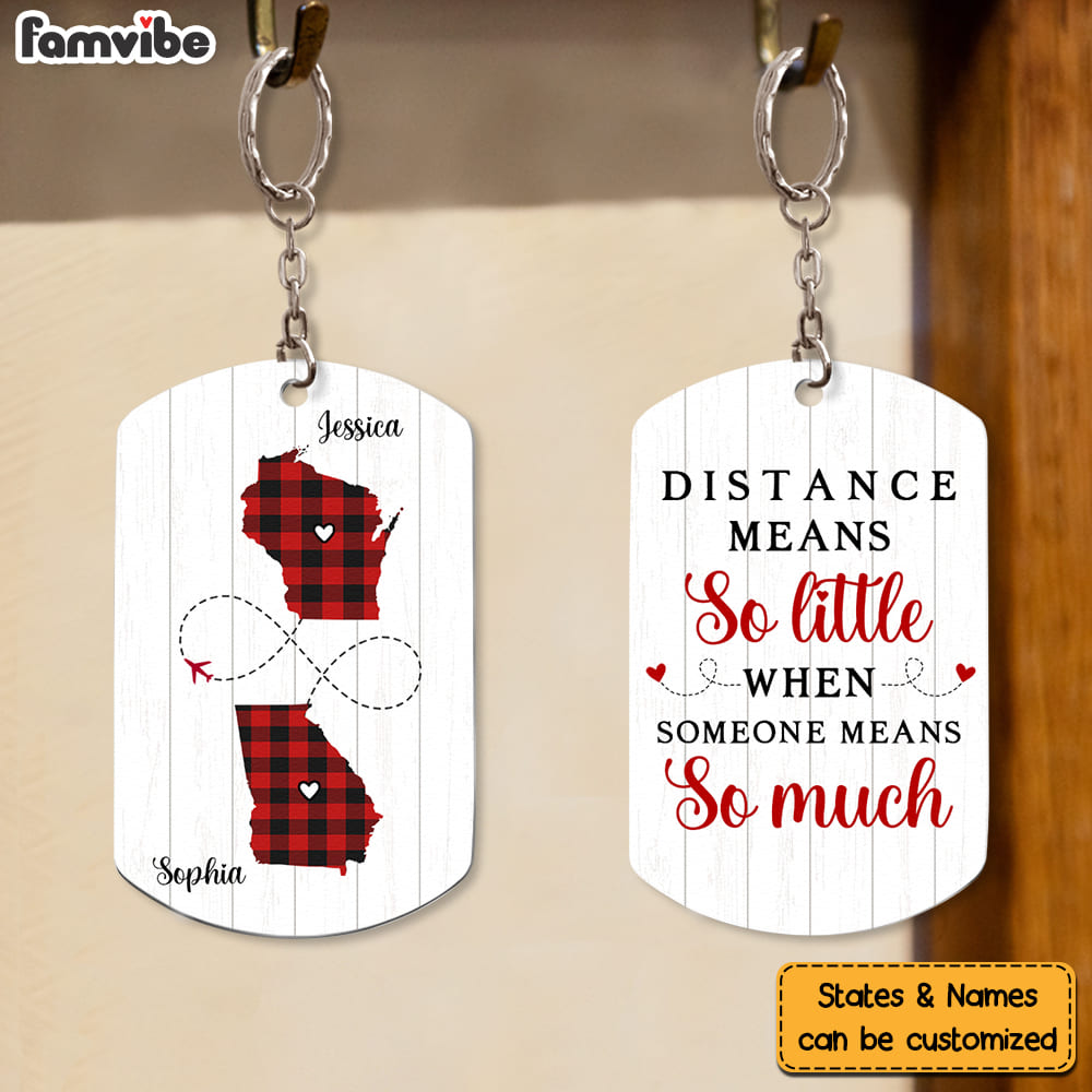 Personalized Gift For Long Distance Relationship Aluminum Keychain 22821 Primary Mockup