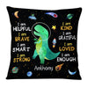 Personalized Gift For Grandson Space Dinosaur Pillow 23795 1
