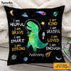 Personalized Gift For Grandson Space Dinosaur Pillow 23795 1