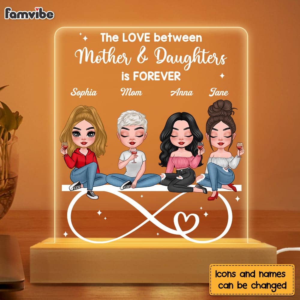 Personalized Mother And Daughter Forever Plaque LED Lamp Night Light 23848 Primary Mockup