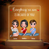 Personalized  Mom Everything We Are Plaque LED Lamp Night Light 23911 1