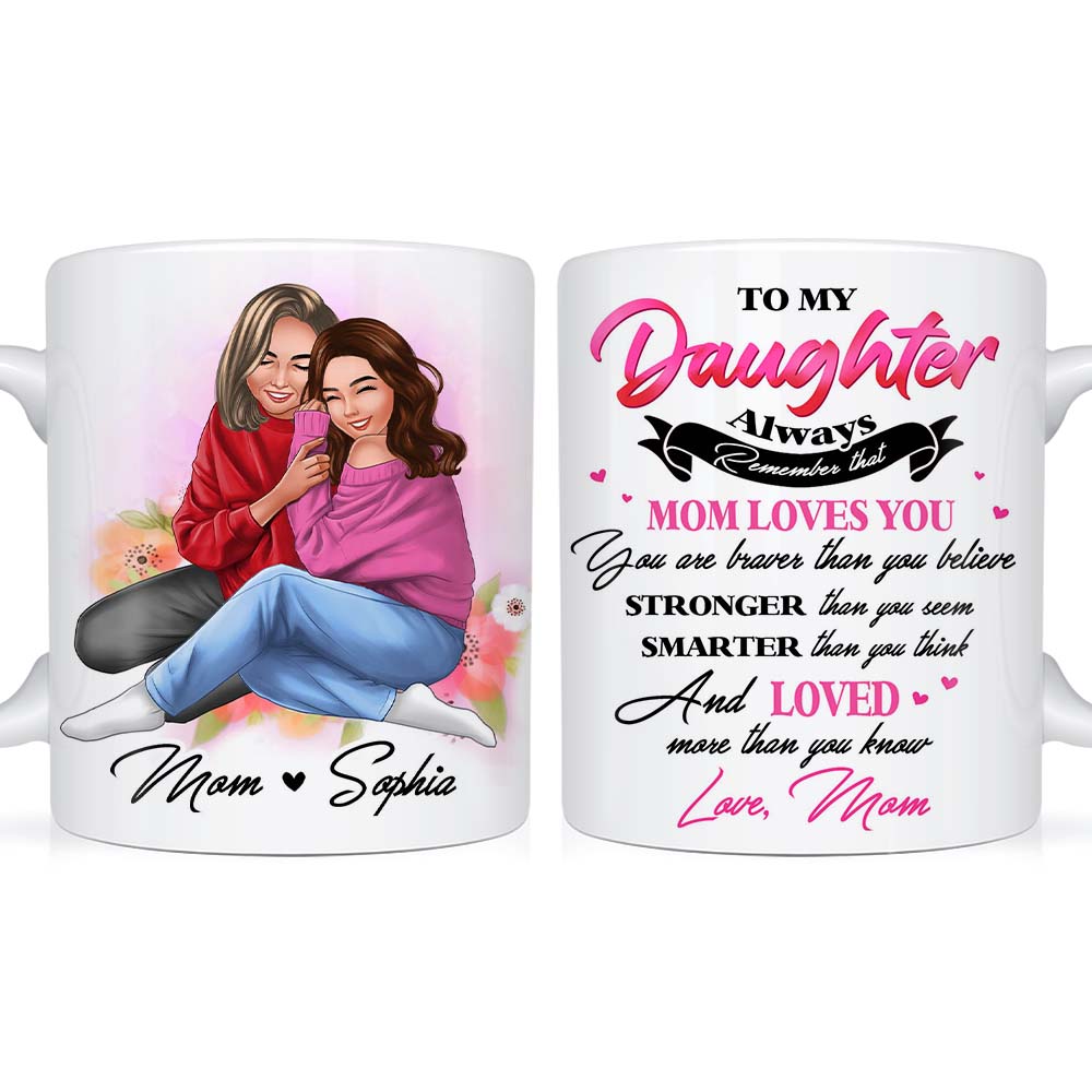 Personalized To My Daughter Mom Loves You Mug 24406 Primary Mockup