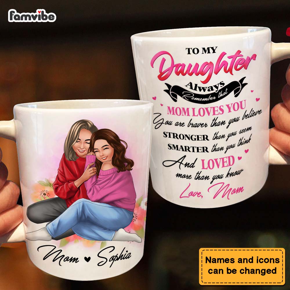 Personalized To My Daughter Mom Loves You Mug 24406 Primary Mockup