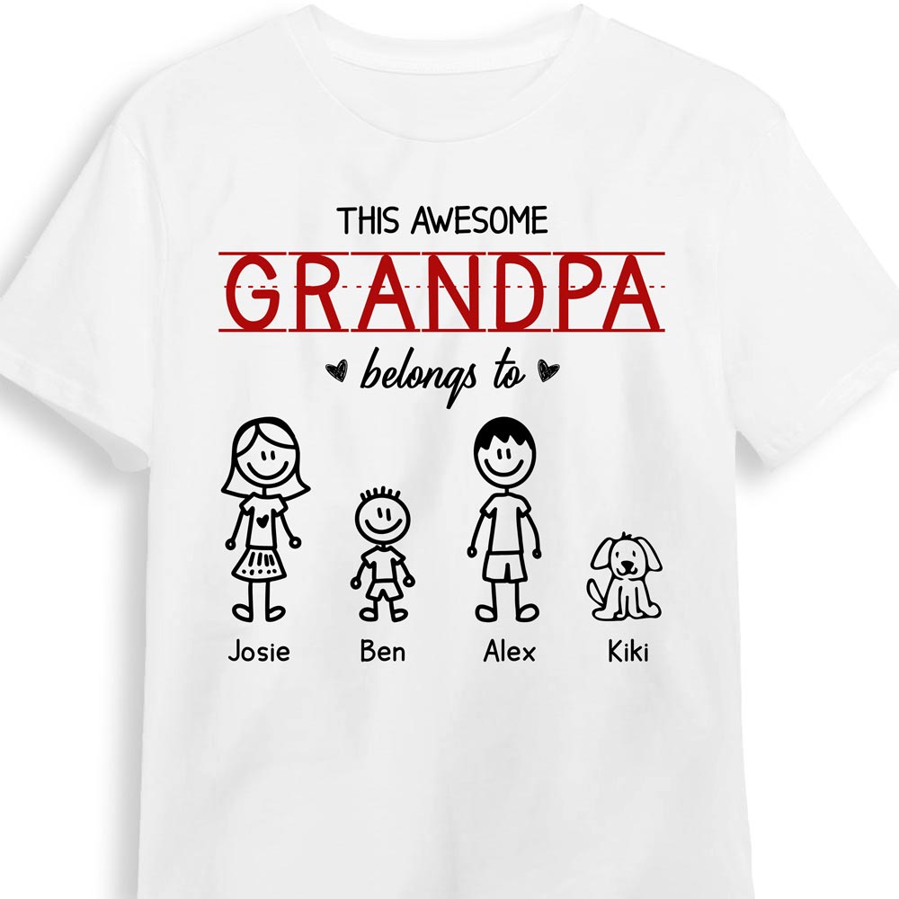 Personalized Gift For Grandpa This Awesome Grandma Belongs To Shirt Hoodie Sweatshirt 24393 24446 Primary Mockup