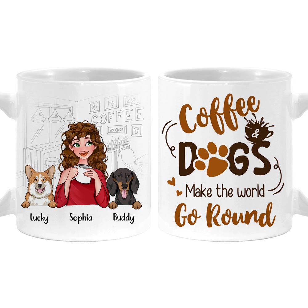 Personalized Coffee And Dogs Mug 24462 Primary Mockup