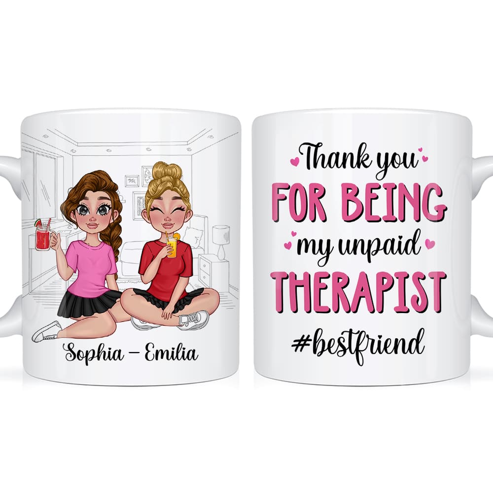 Personalized Thank You For Being My Unpaid Therapist Mug 24882 Primary Mockup