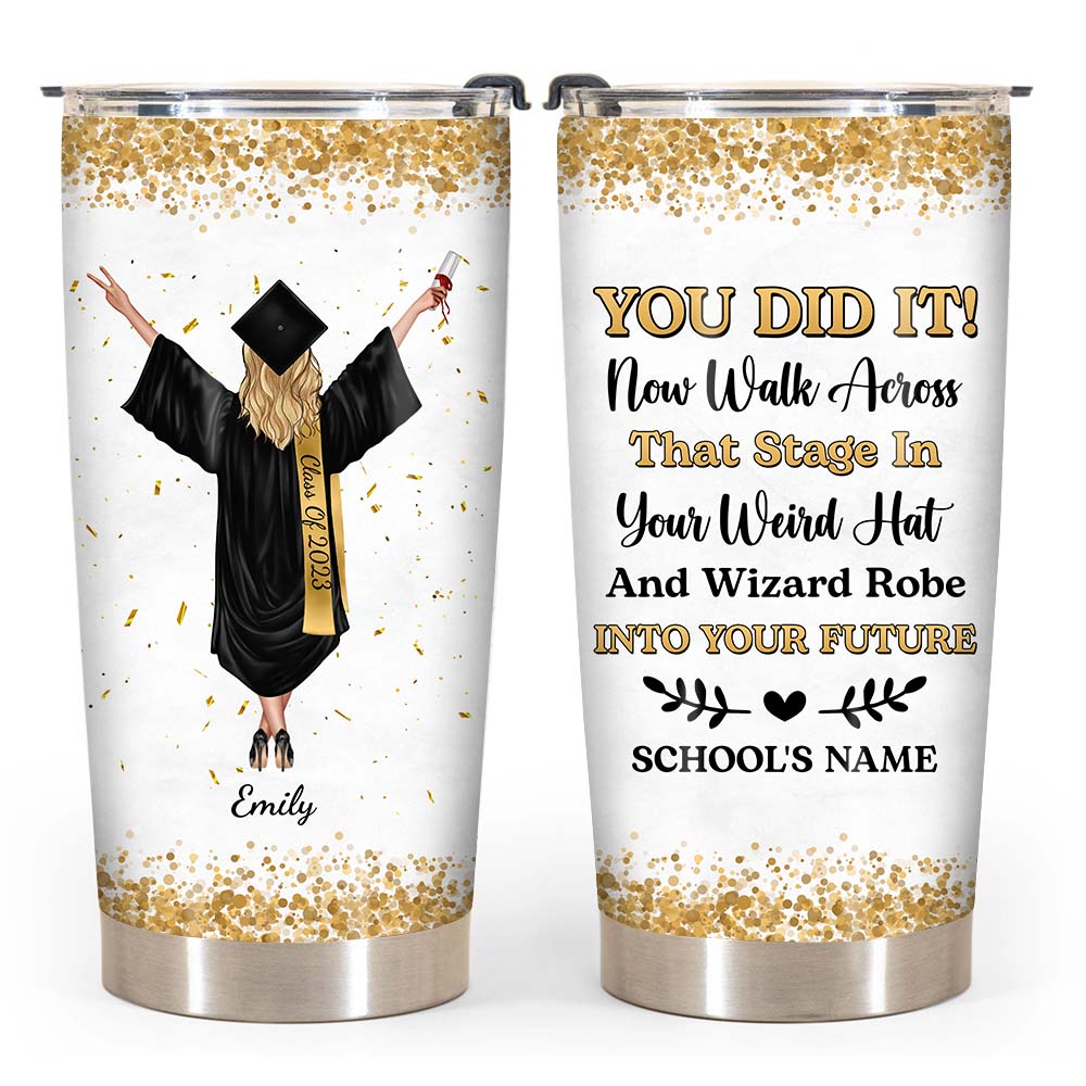Personalized You Did It Steel Tumbler 24889 Primary Mockup