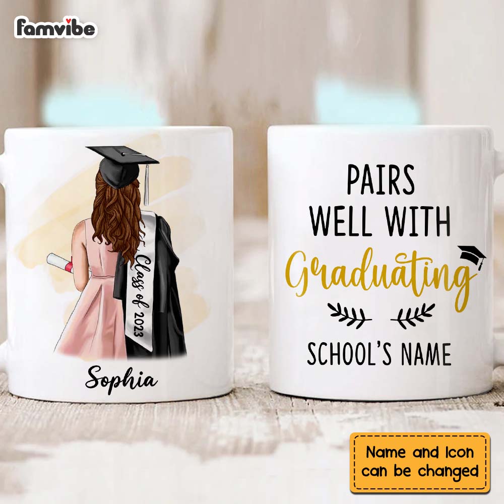 Personalized Pairs Well With Graduating Mug 24902 Primary Mockup