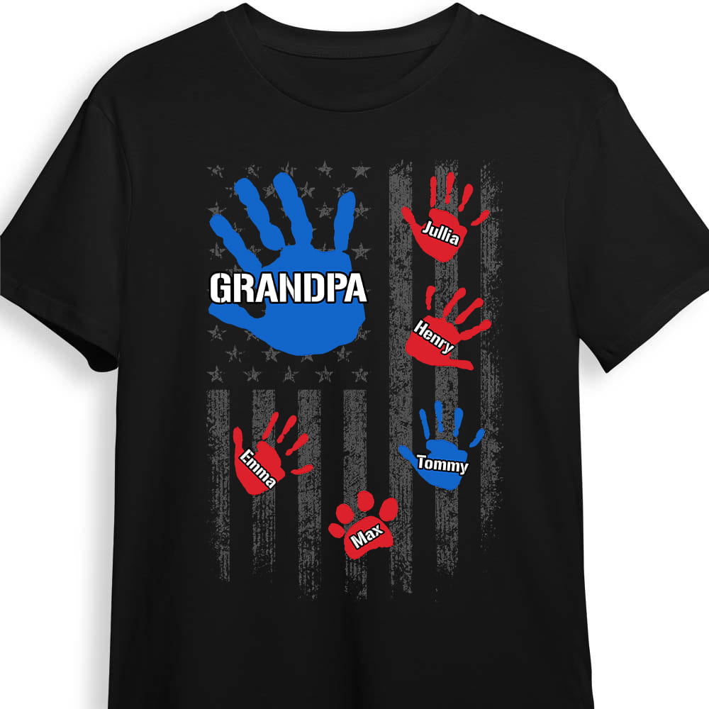 Personalized Gift For Father For Dad Hand Print Shirt Hoodie Sweatshirt 24908 Primary Mockup