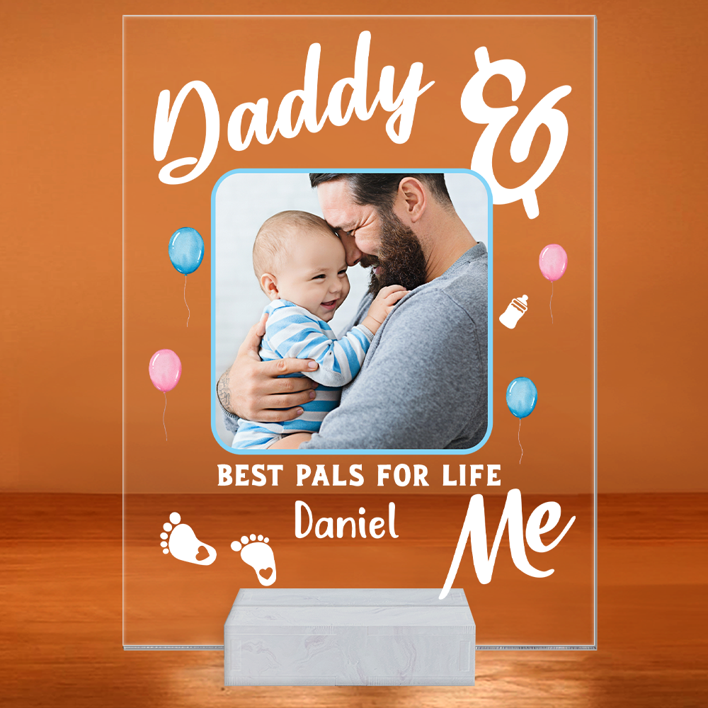 Personalized Gift For New Dad Daddy & Me Acrylic Plaque 25362 Primary Mockup