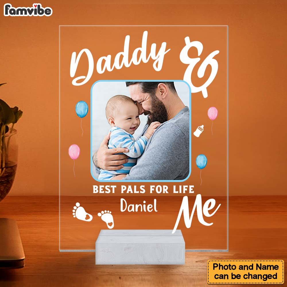 Personalized Gift For New Dad Daddy & Me Acrylic Plaque 25362 Primary Mockup