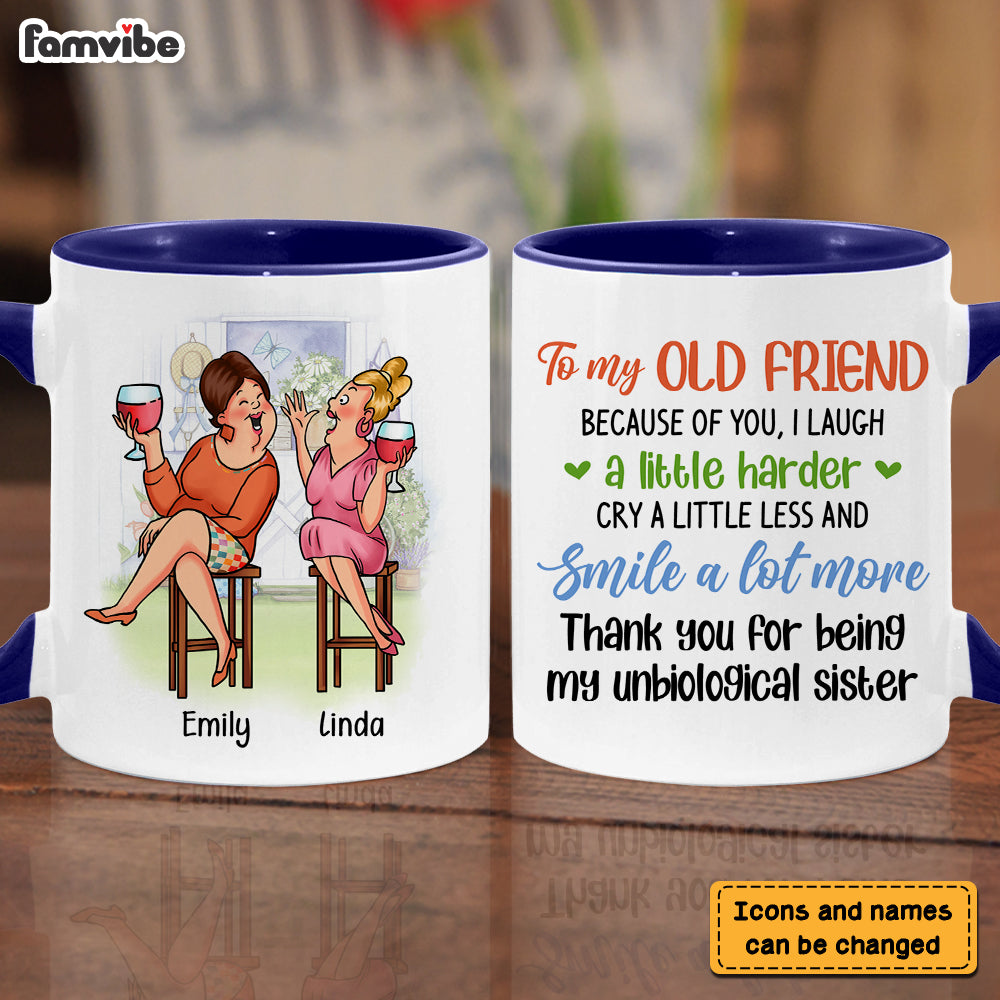 Personalized Gift For Friends Thank You Unbiological Sister Mug 26407 Primary Mockup