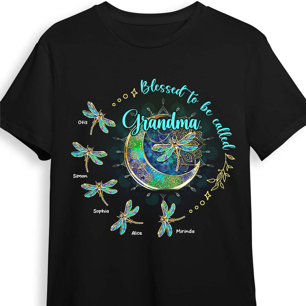 Personalized Gift For Grandma Blessed To Be Called Grandma Dragonfly Shirt Hoodie Sweatshirt 26817 Primary Mockup