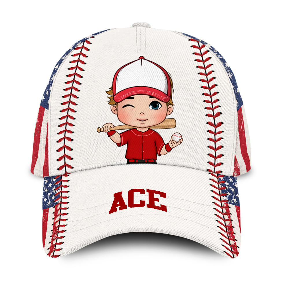 Personalized Gift For Grandson Baseball With Icon Cap 27027 Primary Mockup