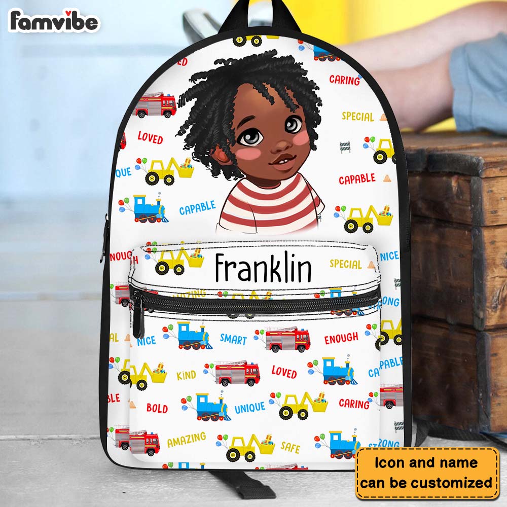 Personalized Gift For Grandson Cars Back To School Affirmations BackPack 27420 Primary Mockup