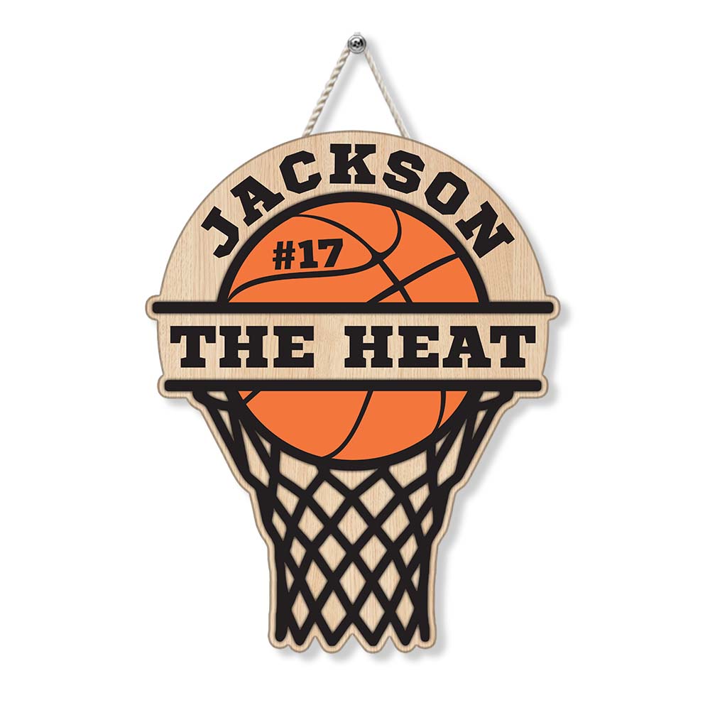 Personalized Gift For Grandson Basketball Wood Sign 27462 Primary Mockup
