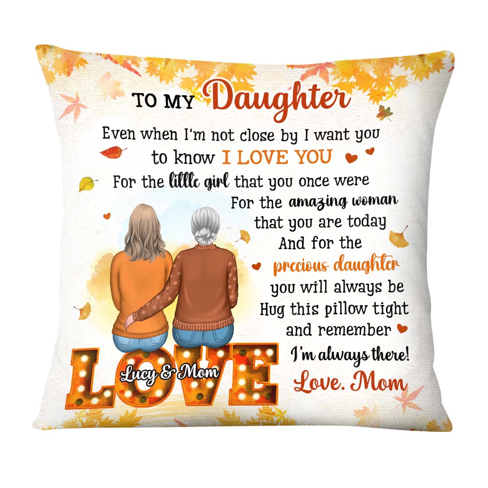 Personalized Gift For Daughter Fall Theme Pillow 27500 Primary Mockup
