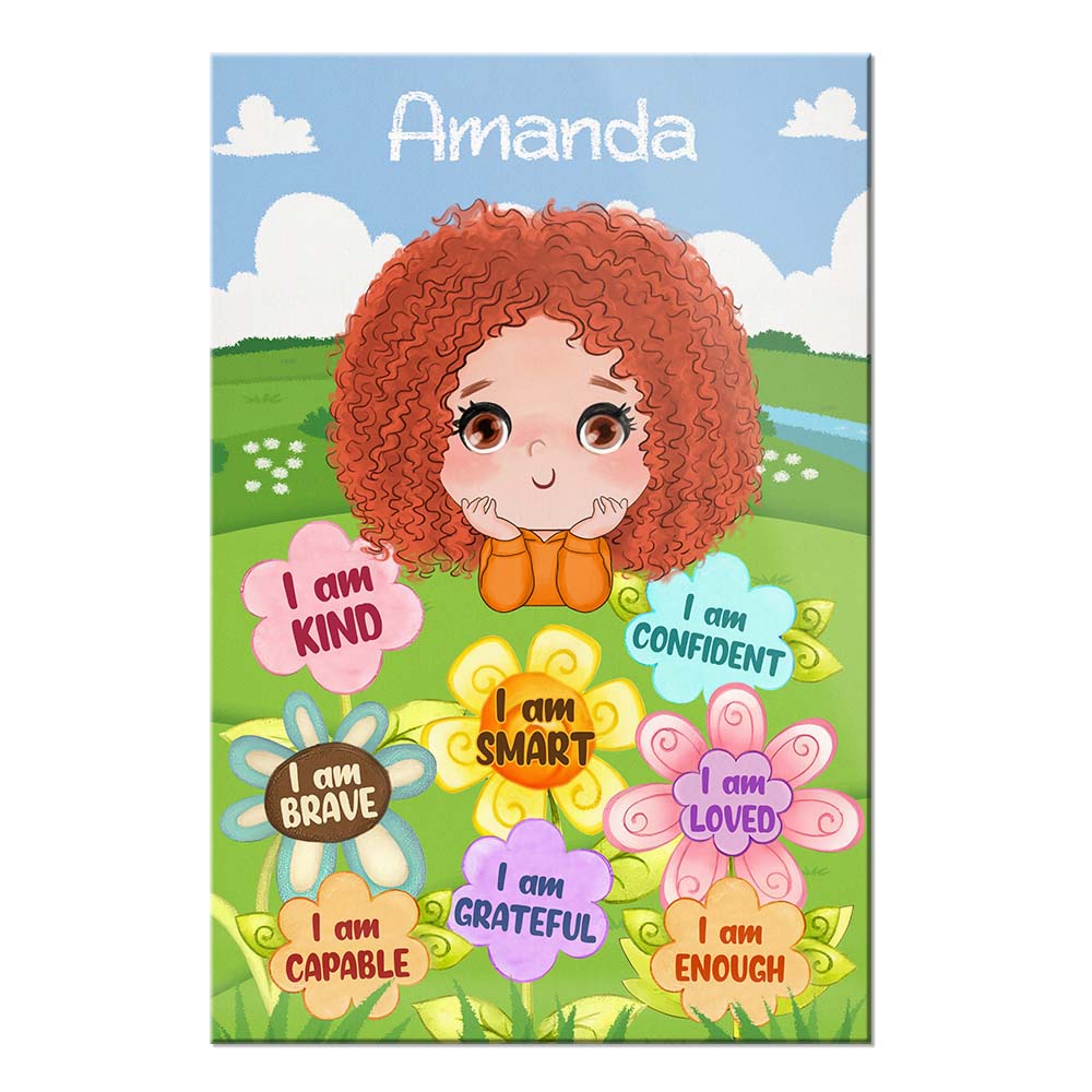 Personalized Gift For Granddaughter 'I Am Kind' Flower Canvas 28196 Primary Mockup