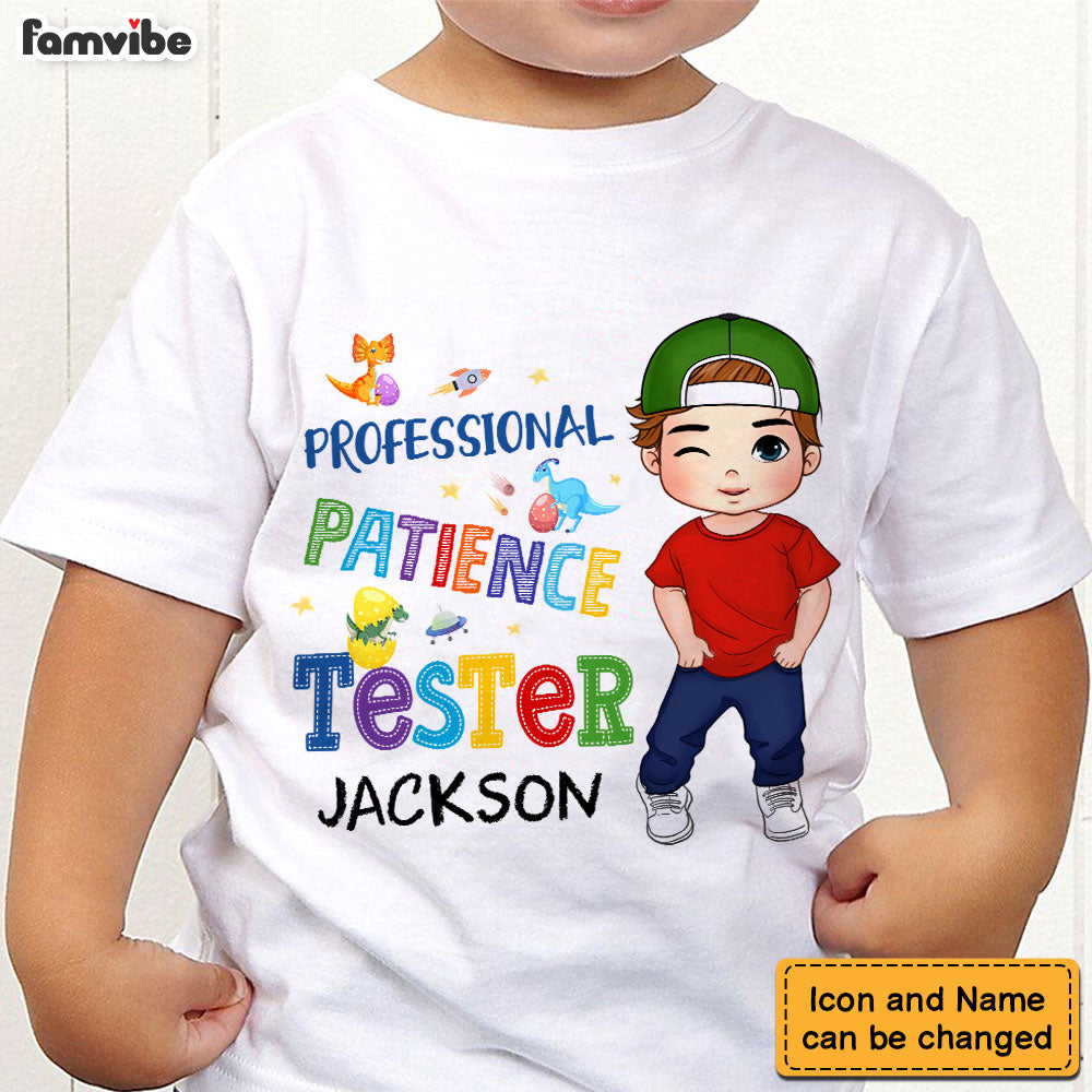 Personalized Birthday Gift For Grandson Professional Patience Tester Kid T Shirt 28363 Mockup 2