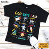 Personalized Gift For Grandson God Says I Am Space Theme Kid T Shirt 28819 1