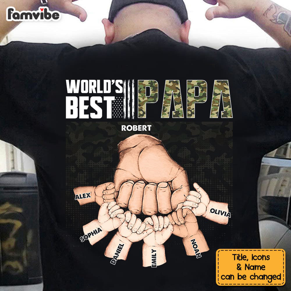 Personalized Gift For Greatest Grandpa Fist Bumps Shirt 29088 Primary Mockup