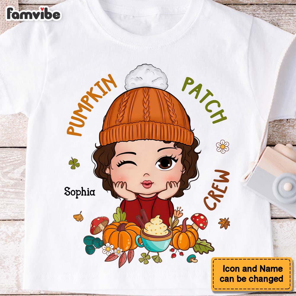 Personalized Gift For Granddaughter Pumpkin Patch Crew Kid T Shirt 29128 Mockup 2